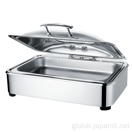 Metal Chafing Dish Full Size Chafing Dish Glass Window Lid Supplier